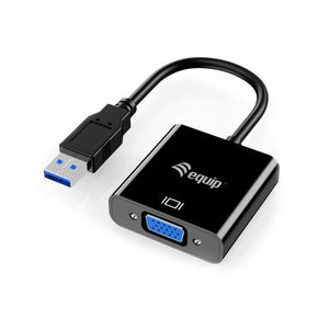 Equip 133384 usb 3.0 to vga adapter, 1080p, usb 3.2 gen 1, usb type-a, vga (d-sub) output