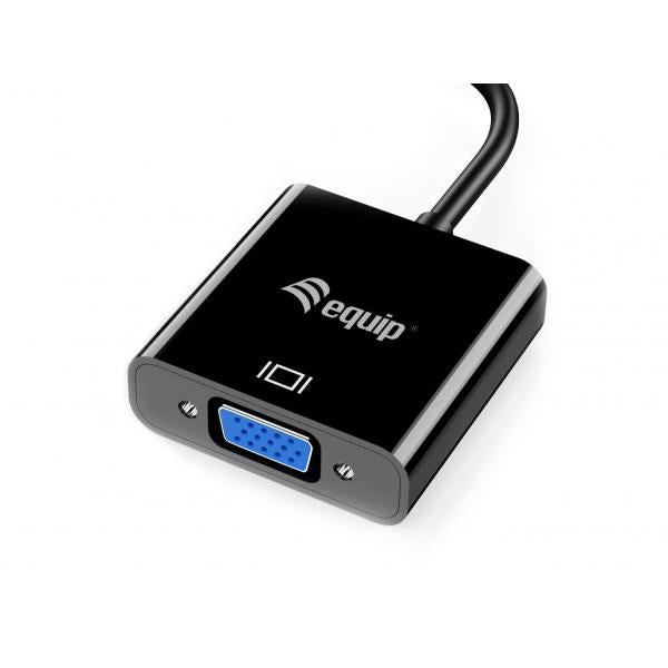Load image into Gallery viewer, Equip 133384 usb 3.0 to vga adapter, 1080p, usb 3.2 gen 1, usb type-a, vga (d-sub) output
