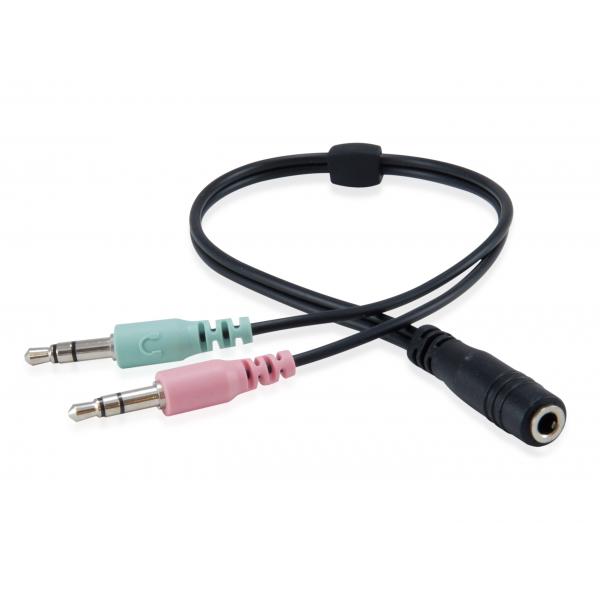 Load image into Gallery viewer, Equip 245302 chat headset, 3.5mm, head-band, calls music, binaural, rotary, black
