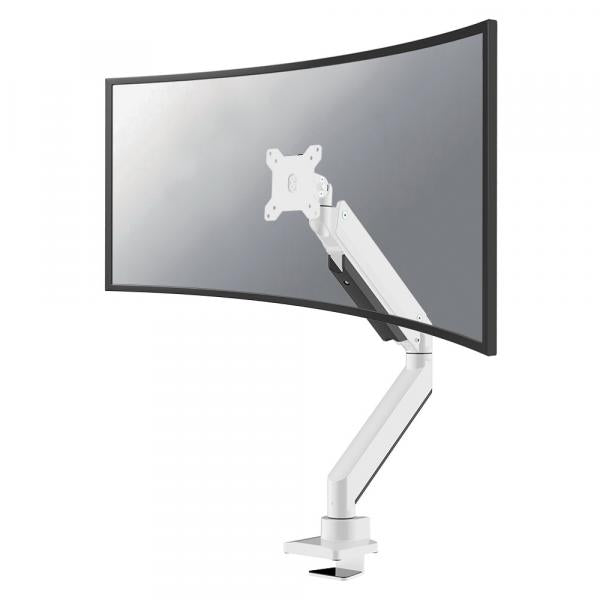 Load image into Gallery viewer, Neomounts nm-d775whiteplus curved screen desk mount, 49 , 18 kg, 100mm, clamp bolt, white
