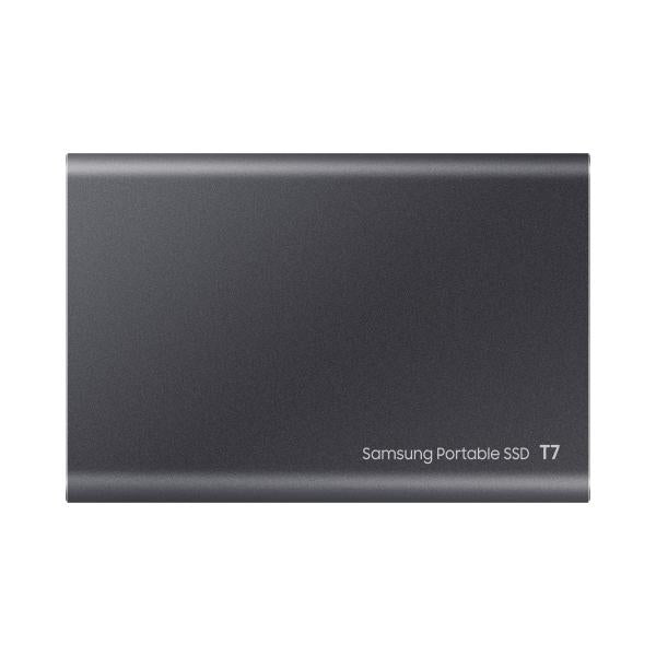 Load image into Gallery viewer, Samsung mu-pc500t ww t7 portable ssd, 500 gb, usb type-c, 3.2 gen 2, 1000 mb s, password, grey
