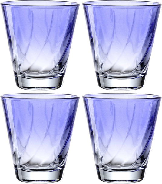 Leonardo twist drinkglas 215ml blauw - set 4