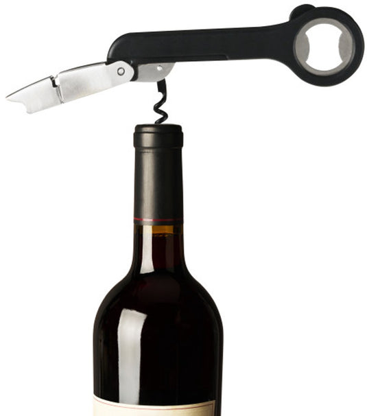 Innovine ™ professionele kurkentrekker - dubbel scharnierend - grijs
