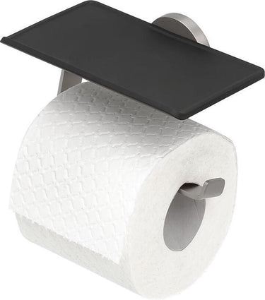 Tiger noon - wc rolhouder met planchet - toiletrolhouder - zonder boren - boren of lijmen - rvs geborsteld