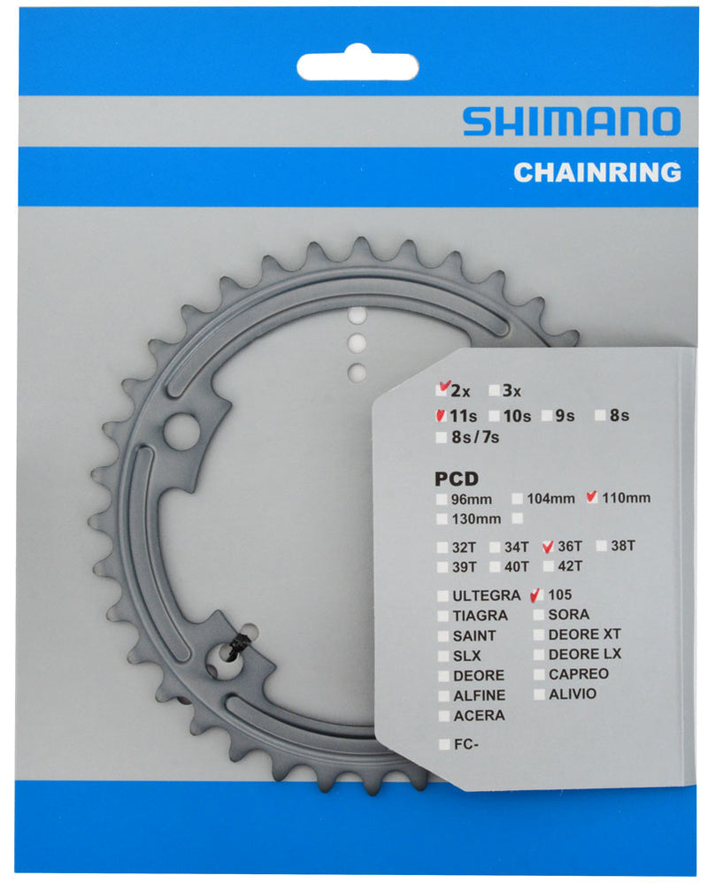 Load image into Gallery viewer, Shimano - Kettingblad 36T 105 FC-R7000 - zilver
