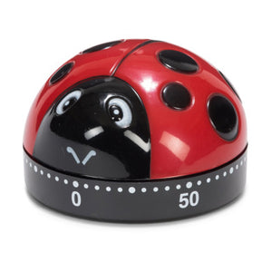 Patisse kookwekker lieveheersbeestje 6 cm zwart rood