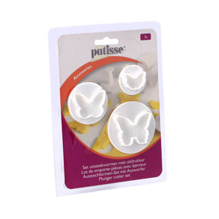 Set uitsteekvormen met uitdrukker 3 delig | 4 stuks