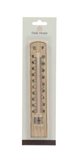 Daily home kamer thermometer hout 20 cm | 12 stuks