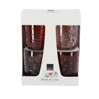 Royal leerdam match color pink set 4 | 6 stuks