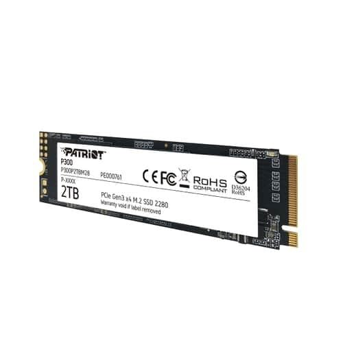 Afbeelding laden in galerijviewer, Patriot p300p2tbm28 p300 ssd, 2tb, m.2 2280, pcie 3x4, nand, hmb cache, 2100 1650 mb s, 290k iops
