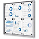Vitrine showdown scxs6xa4 economy aluminium 711 x 655 mm zilver