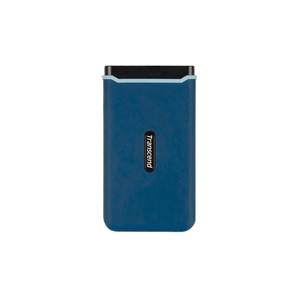 Load image into Gallery viewer, Transcend ts250gesd370c esd370c external ssd, 250gb, usb type-a c, pcie, 1050 950 mb s, navy blue
