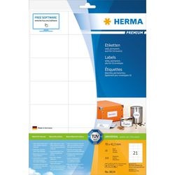 Herma premium etiketten wit 70x42,3mm 10 vel a4 210 stuks