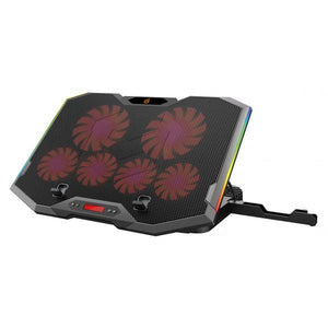 Conceptronic thyia01b thyia ergo 6-fan gaming laptop cooling stand, 17 43.2 cm, 6 pc(s) buttons,