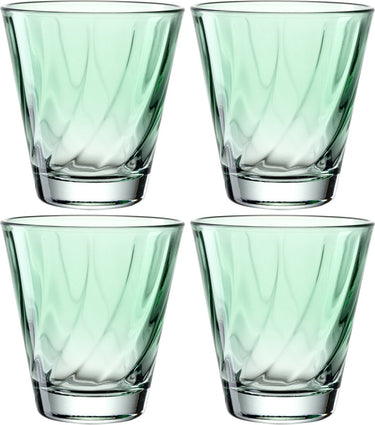Leonardo twist drinkglas 215ml groen - set 4