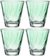 Leonardo twist drinkglas 215ml groen - set 4