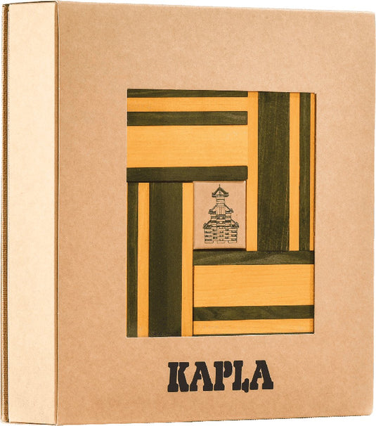 Kapla - kleur - constructiespeelgoed - groen geel - 40 plankjes