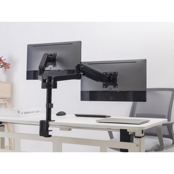 Load image into Gallery viewer, Equip 650133 17 -32 dual monitor desk mount bracket, clamp, 18 kg, 17 - 32 , 100 x 100 mm, black
