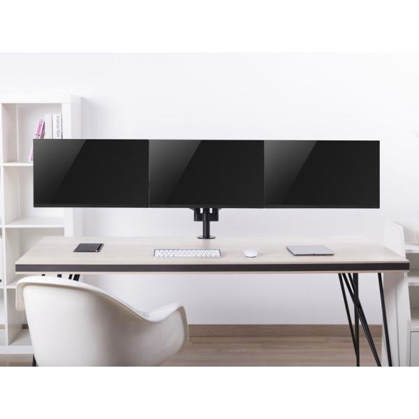 Load image into Gallery viewer, Equip 650134 17 -27 triple monitor desk mount bracket, clamp, 21 kg, 75 x 75 mm, 100 x 100 mm
