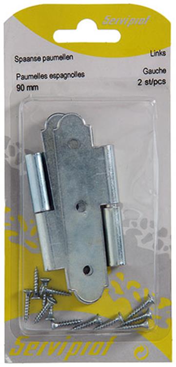 Load image into Gallery viewer, Mack 1013260 - 2 spaanse paumellen links verzinkt h 90 x b 50 mm | 5 stuks
