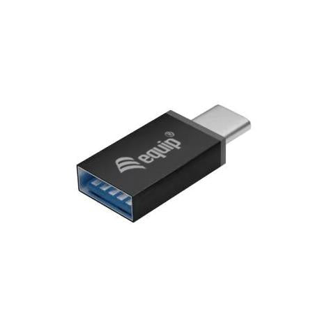Load image into Gallery viewer, Equip 128956 4-port usb 3.0 hub with usb-c adapter, usb 3.2 gen 1 type-a, 5000 mbit s, black
