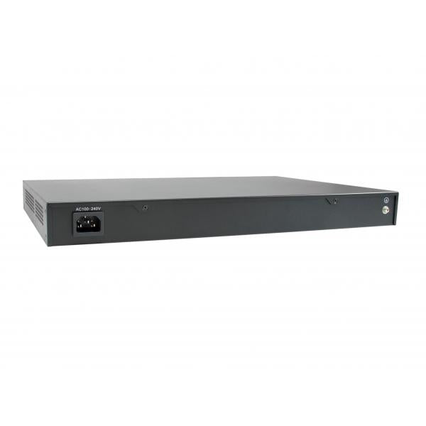 Load image into Gallery viewer, Levelone gep-2821 28-port gigabit poe switch, 24x poe outputs, 2x gigabit rj45, 2x gigabit sfp, 1u
