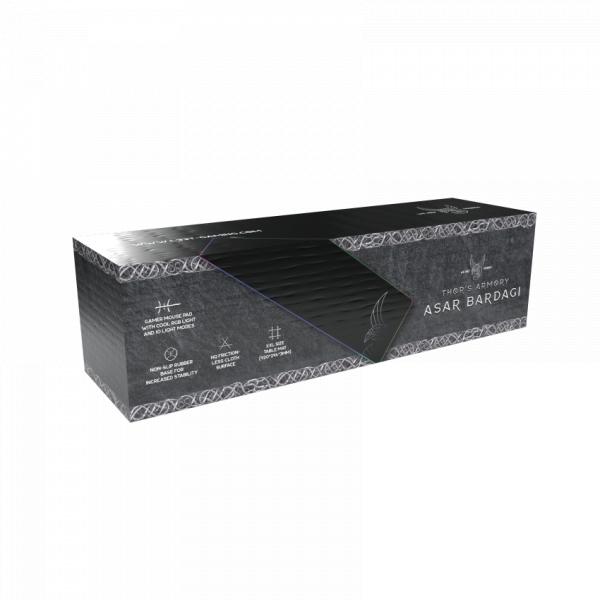 Load image into Gallery viewer, L33t gaming 160406 asar bardagi xxl rgb gaming mousepad, fast surface. 920 x 294 x 3 mm, black
