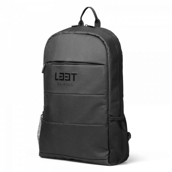 Load image into Gallery viewer, L33t gaming 160380 gaming backpack in black slim nylon design. fits 15.6inch devices

