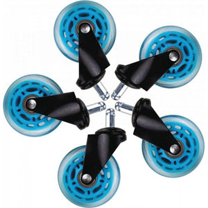L33t gaming 160529 3inch rubber casters, blue, 5pcs