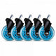 L33t gaming 160529 3inch rubber casters, blue, 5pcs