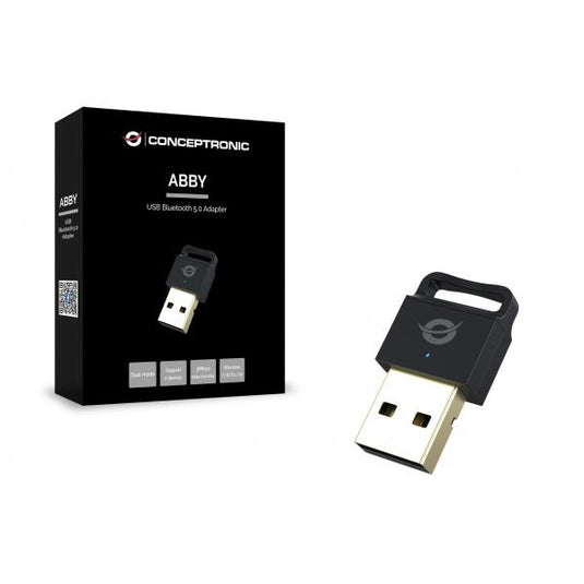 Conceptronic abby06b abby usb bluetooth 5.0 adapter, wireless, usb, bluetooth, 3 mbit s, black