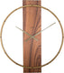Nextime carl – wandklok – 50.8 × 58.2 × 4.3 cm – hout staal – bruin
