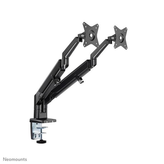 Neomounts ds70-810bl2 desk mount ultra flat, clamp grommet, dual-mount, 17 - 32 inch