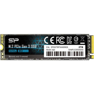 Silicon power sp002tbp34a60m28 ace a60 ssd, 2 tb, pcie gen3x4, nvme 1.3, slc, 2200 1600 mb s, hmb