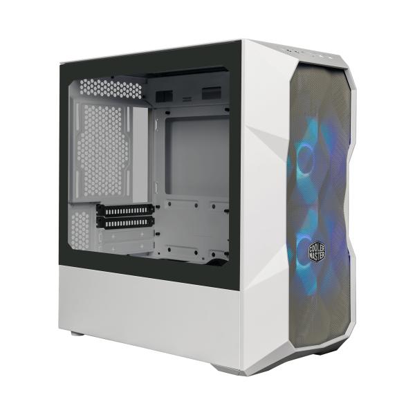 Load image into Gallery viewer, Cooler master td300-wgnn-s00 td300 mesh white, matx, midi-tower, argb hub, 3d mesh, removable top
