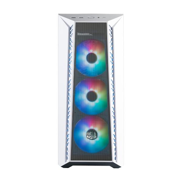 Load image into Gallery viewer, Cooler master mb520-wgnn-s00 masterbox 520 mesh white, atx, midi, edge-to-edge transparent window
