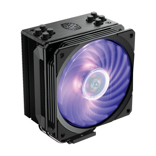 Load image into Gallery viewer, Cooler master rr-212s-20pc-r2 hyper 212rgb black edition w lga1700, 120mm, 650-2000 rpm, 4-heatpipe

