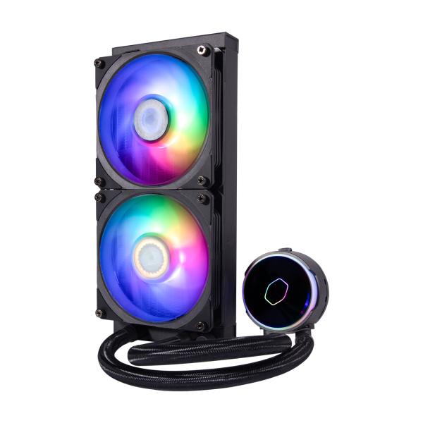 Afbeelding laden in galerijviewer, Cooler master mly-d24m-a23pz-r1 pl240 flux, 240mm radiator, 120mm x2, 0-2300 rpm ± 10%, rgb led
