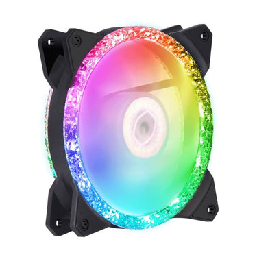Cooler master mfy-b2dn-20npa-r1 mf120 prismatic, 3-pin argb, 120mm, 650-2000 rpm, 8 - 27 dba