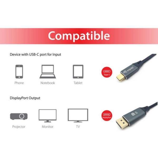 Load image into Gallery viewer, Equip 133426 usb-c to displayport cable, m m, 1.0m, 4k 60hz, abs shell
