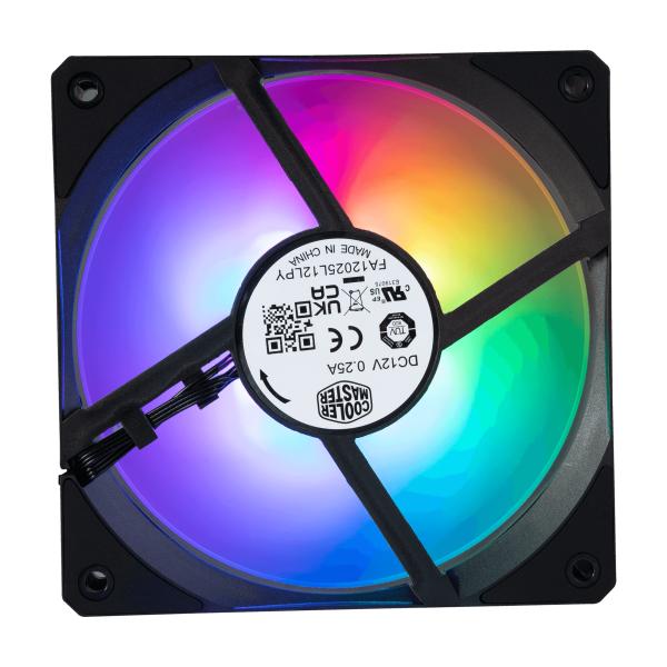 Load image into Gallery viewer, Cooler master mfz-m2dn-24np2-r1 mobius 120p argb, 120 mm, 2400 rpm, 30 db, 75.2 cfm, black
