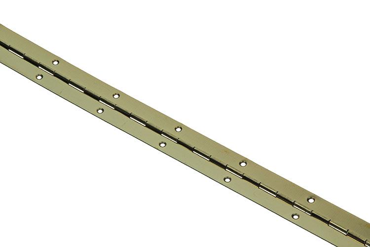 Afbeelding laden in galerijviewer, 1013331 - 1 piano scharnier vermessingd l 72 cm x 32 mm | 10 stuks
