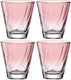Leonardo twist drinkglas 215ml rood - set 4