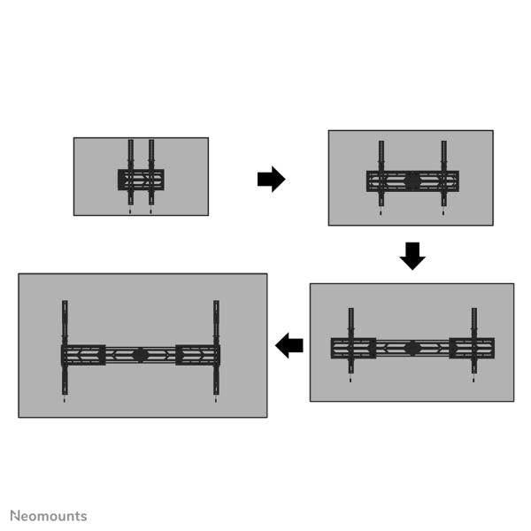 Load image into Gallery viewer, Neomounts wl35s-950bl19 select screen wall mount, tilt, vesa 800x600-1500x900mm
