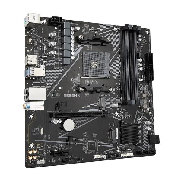 Load image into Gallery viewer, Gigabyte b550m k, amd, socket am4, b550, ddr4, dual pcie 4.0 3.0 m.2
