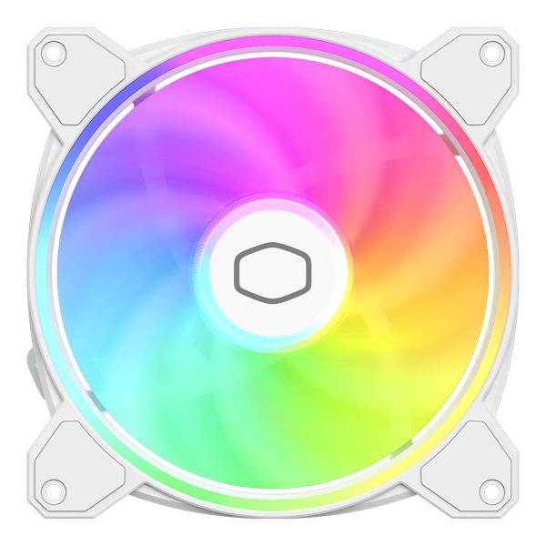 Load image into Gallery viewer, Cooler master mfl-b4dw-16np2-r2 masterfan mf140 halo2 white edition, 140 mm, 27 dba, 59.51 cfm, whit
