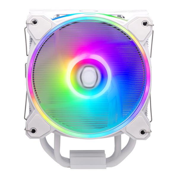 Load image into Gallery viewer, Cooler master rr-s4ww-20pa-r1 hyper 212 halo white, 4-pin, argb, 120mm, 650-2050 rpm, 27 dba (max)

