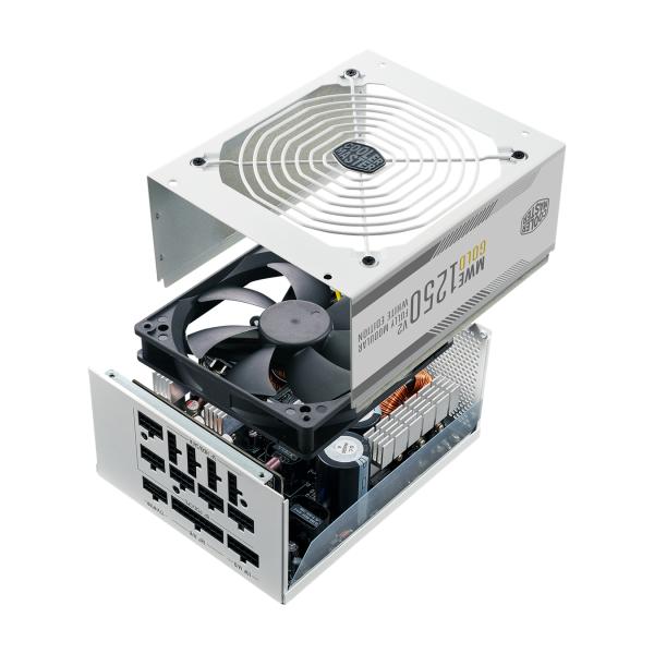 Load image into Gallery viewer, Cooler master mpe-c501-afcag-3geu mwe gold 1250 v2 white, atx3.0, 1250w, 90%, 140mm, 3x pcie 6+2
