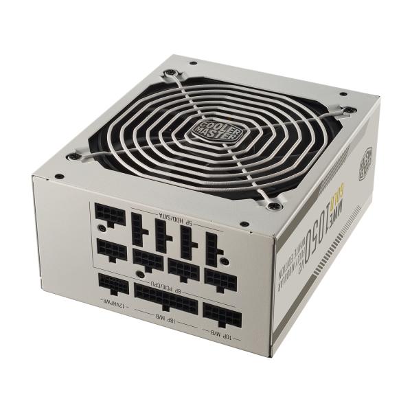 Load image into Gallery viewer, Cooler master mpe-a501-afcag-3geu mwe gold 1050 v2 white, atx3.0, 1050w, 90%, 140mm, 3x pcie 6+2
