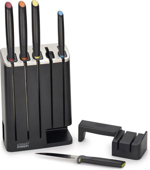 Joseph joseph slimblock met set van 5 elevate messen - zwart -